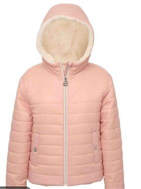 Michael Kors Pink Soft Puffer Jacket Girls Size 5/6T
